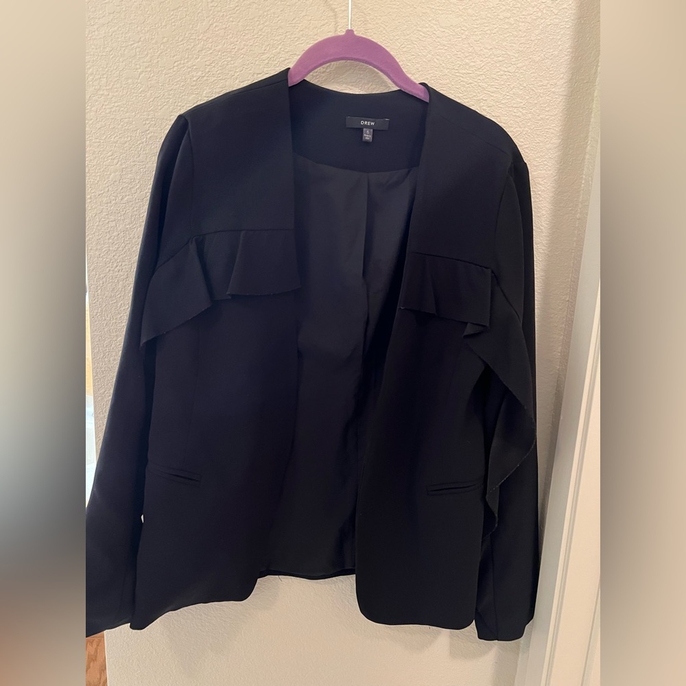 Drew Open blazer with ruffle size S